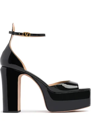 VALENTINO GARAVANI 120mm Tan-go Patent Leather Sandals