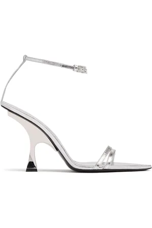 The Attico 95mm Ester Metallic Leather Sandals