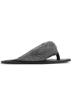 The Attico Indie Max Suede & Crystal Flat Sandals