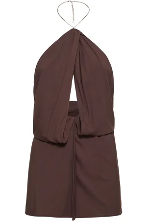The Attico Halter Neck Jersey Mini Dress
