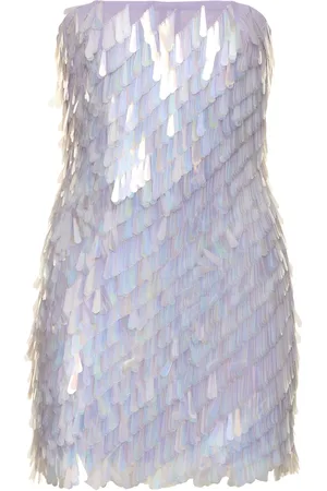 The Attico Embellished Strapless Mini Dress