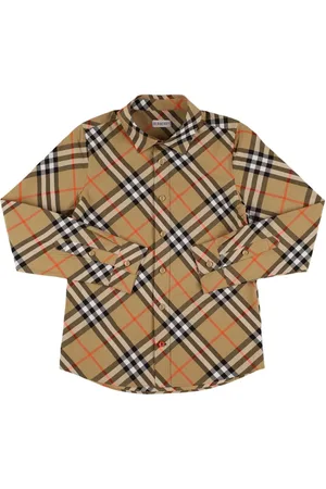 Burberry Check Print Cotton Poplin Shirt