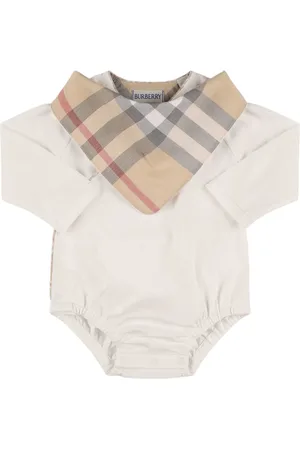 Burberry Check Print Bib & Cotton Bodysuit