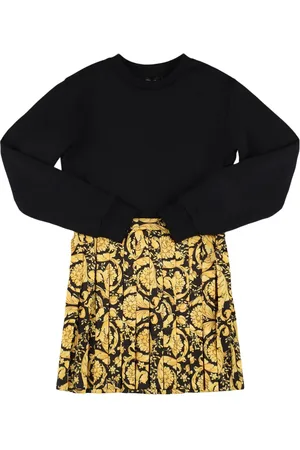VERSACE Printed Cotton Sweat Dress