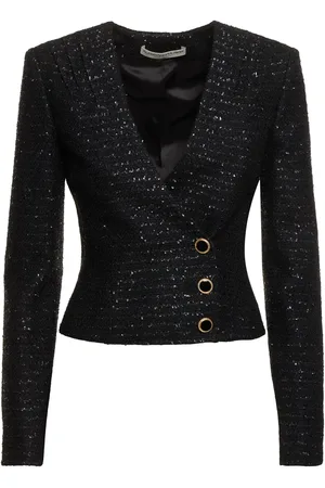 Alessandra Rich Sequined Tweed Jacket
