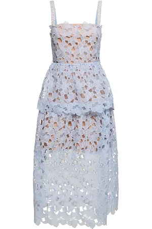 Self-Portrait Organza Lace Midi Dress