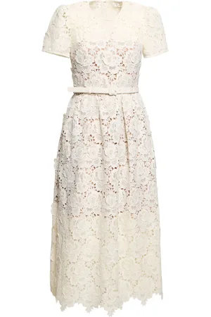 Self-Portrait Floral Lace Midi Dress