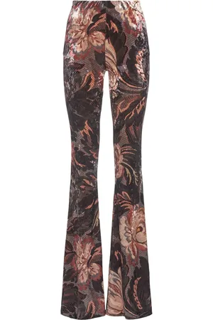 Etro Printed Flared Jersey Pants