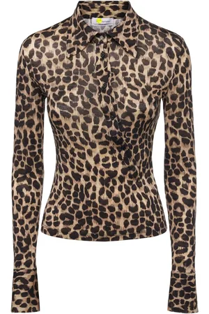 BLUMARINE Printed Wool Jersey Top