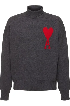 Ami Adc Funnel Neck Wool Sweater