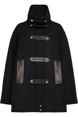 Khaite Melbo Wool Blend Coat W/leather