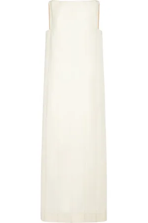 Khaite Martay Cotton Blend Poplin Long Dress