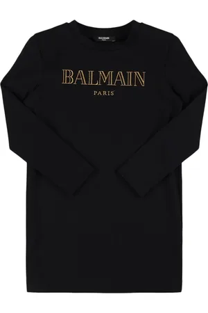Balmain Logo Cotton Jersey Dress
