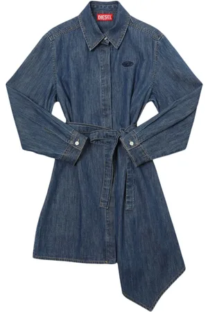 Diesel Cotton Denim Dress W/belt