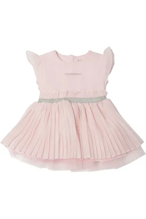 Karl Lagerfeld Tech Jersey & Tulle Dress