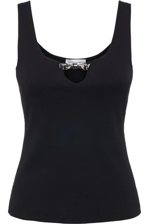BLUMARINE Rib Knit Tank Top
