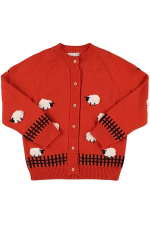 Stella McCartney Cotton & Wool Knit Cardigan W/ Patches