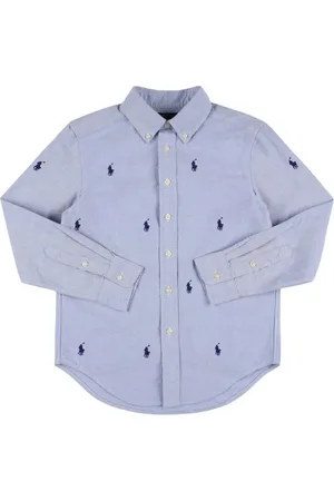 Ralph Lauren Logo Embroidered Cotton Poplin Shirt