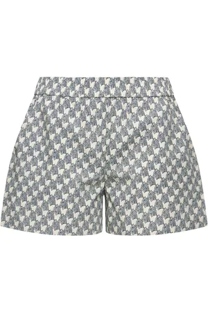 Tory Burch Printed Cotton Poplin Camp Shorts