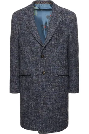 Etro Wool Blend Single Breasted Coat