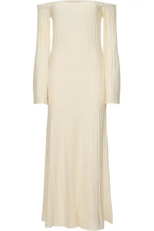GABRIELA HEARST Menil Wool Blend Rib Knit Midi Dress