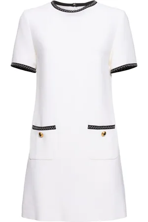 Moschino Stretch Viscose Crepe S/s Mini Dress