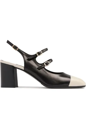 Carel 60mm Papaya Leather Slingback Pumps