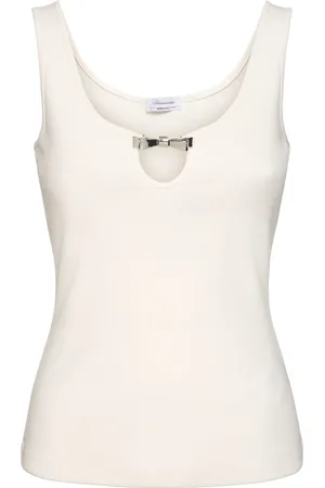 BLUMARINE Rib Knit Tank Top