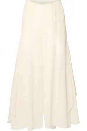 Chloé Ruched Silk Flared Pants