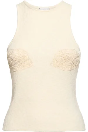 MAGDA BUTRYM Embroidered Cotton & Linen Knit Top