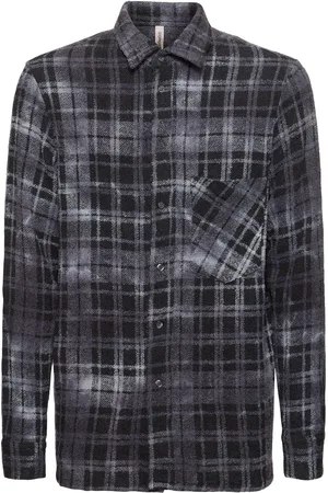 GIORGIO BRATO Destroyed Check Cashmere Blend Shirt