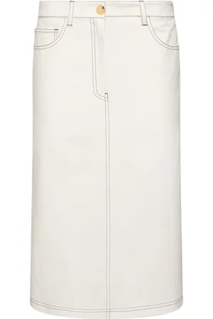 Totême Tumbled Organic Cotton Midi Skirt