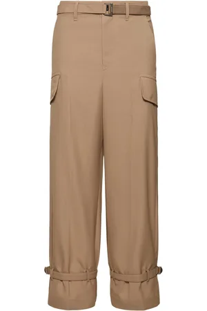 SACAI Wool Blend Suiting Cargo Pants
