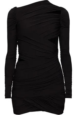 The Attico Draped Stretch Jersey Mini Dress