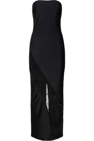 ROTATE Strapless Stretch Jersey Maxi Tube Dress