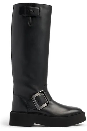 Roger Vivier 15mm Viv Rangers Leather Biker Boots