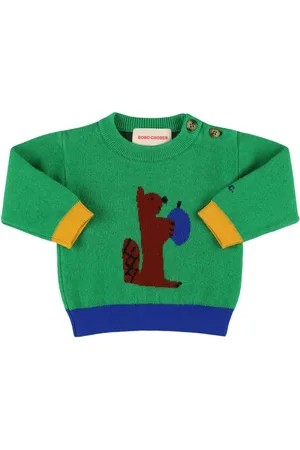 Bobo Choses Squirrel Viscose Blend Knit Sweater