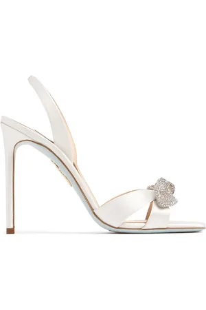 Aquazzura 105mm Very Bow Tie Satin Sandals