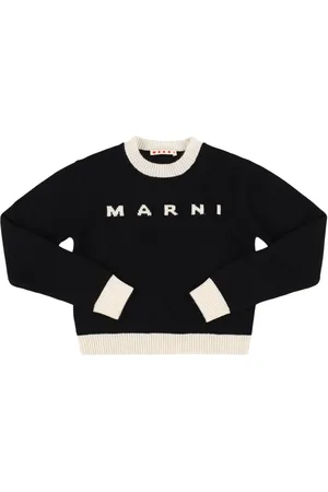 Marni Wool Blend Knit Logo Sweater