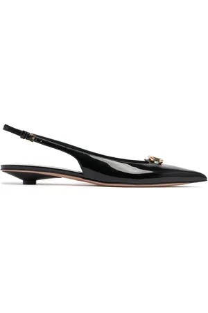 VALENTINO GARAVANI 20mm Vlogo Patent Leather Slingbacks
