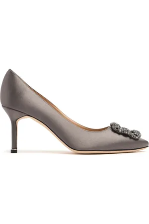 Manolo Blahnik 70mm Hangisi Satin Pumps