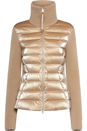 Moncler Padded Wool Blend Zip-up Down Cardigan