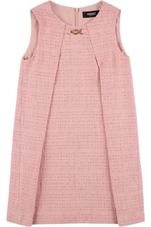 VERSACE Cotton Blend Twill Dress W/metal Detail