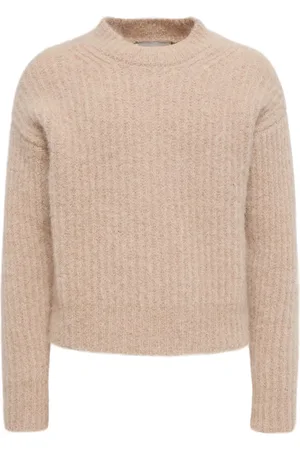 Ami Ribbed Mohair Blend Crewneck Sweater