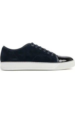 Lanvin Suede & Leather Low Top Sneakers