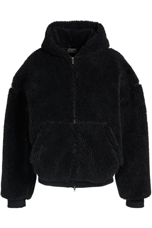 Balenciaga Faux Shearling Zip-up Hoodie