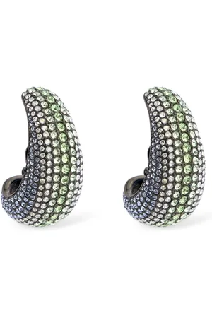 Swarovski Large Sublima Crystal Hoop Earrings