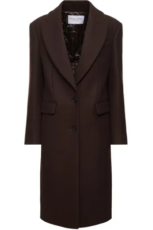 Michael Kors Chesterfield Sculptural Wool Melton Coat