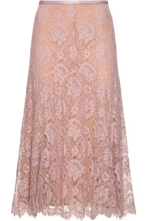 Michael Kors Dance Crushed Cotton Blend Lace Skirt