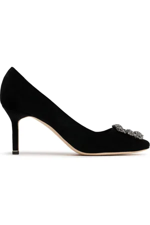 Manolo Blahnik 70mm Hangisi Velvet Pumps